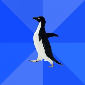 socially awkward penguin